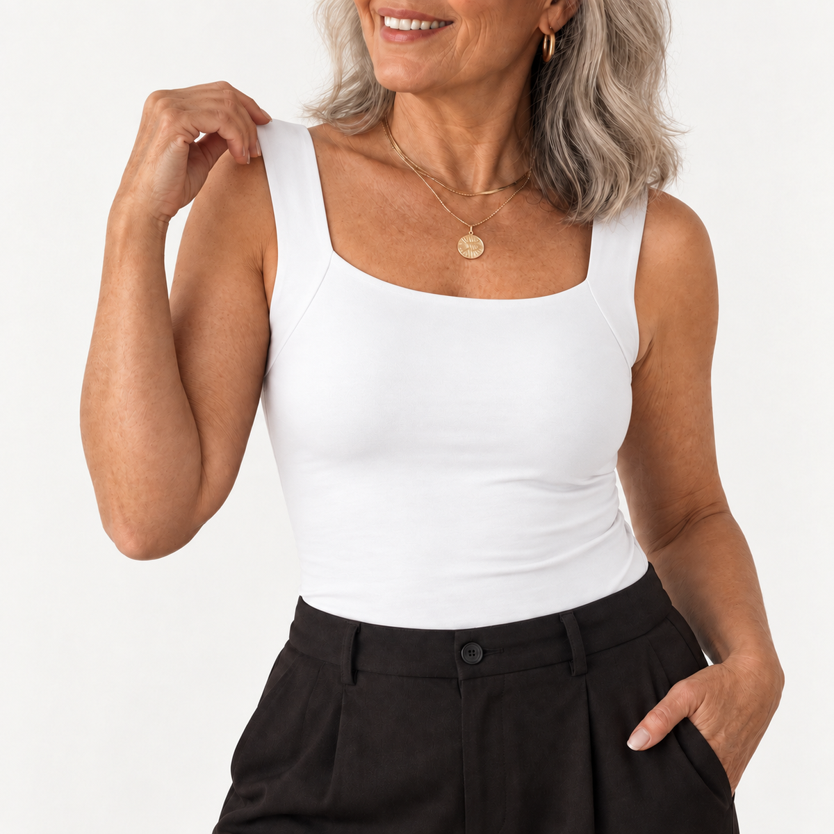 Jet | U-hals Shapewear Tanktop met Ingebouwde Beha