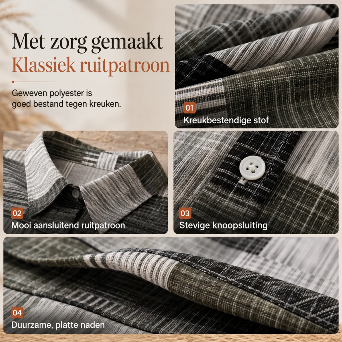Signe | Loszittende geruite blouse
