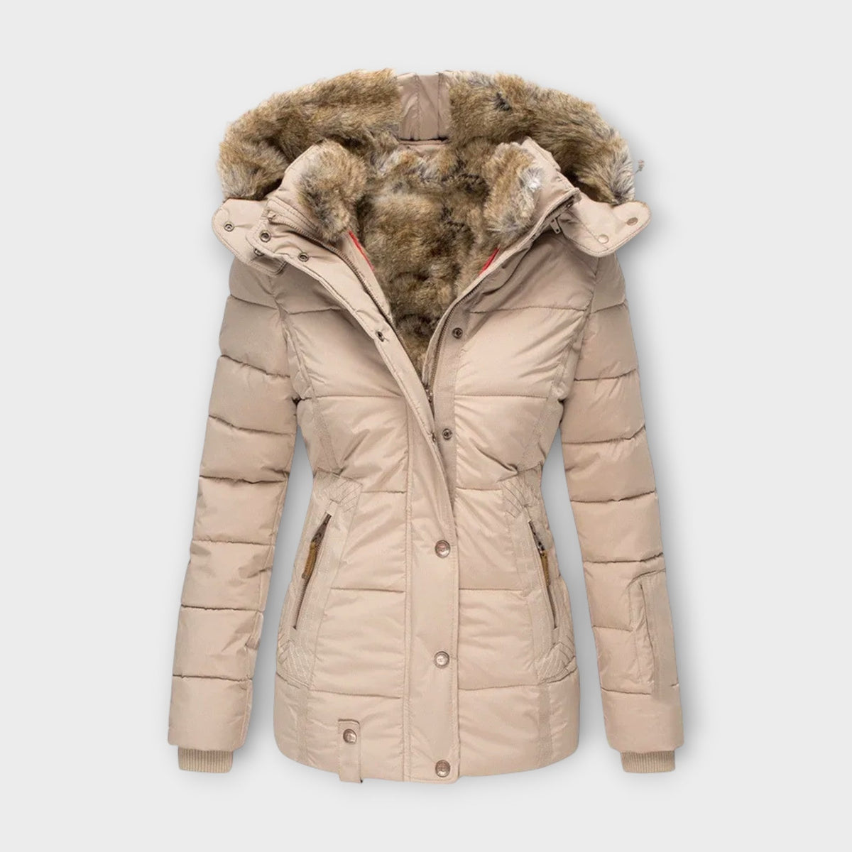 Emine ™ | Leren jas met bont