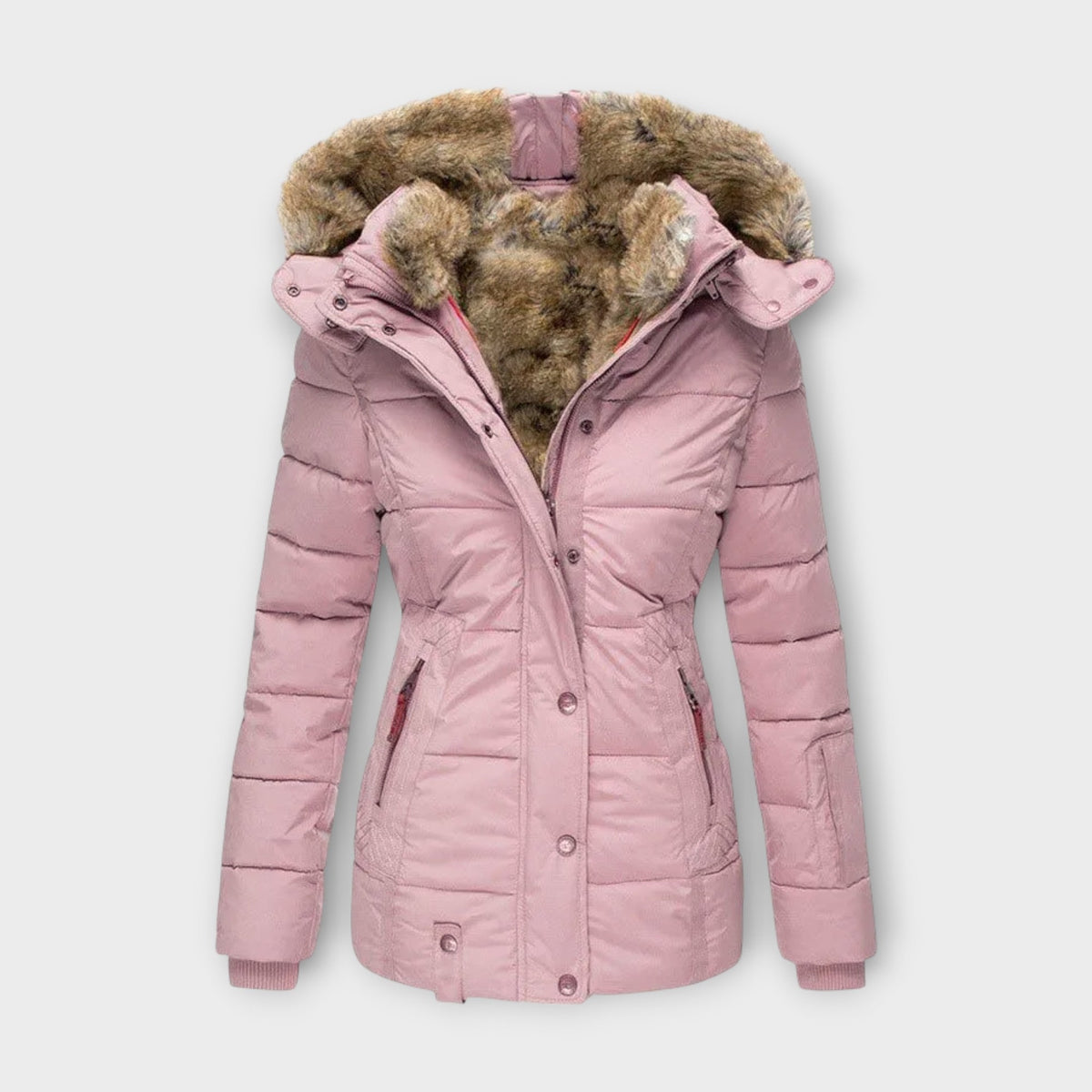 Emine ™ | Leren jas met bont