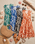 Hermien | Prachtige Bloemen Midi-jurk