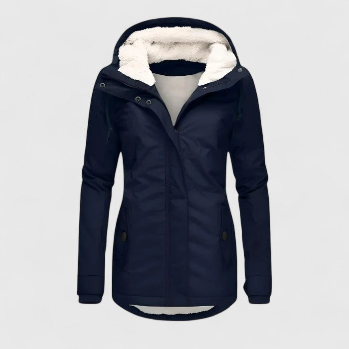 Seravia | Lange jas met capuchon