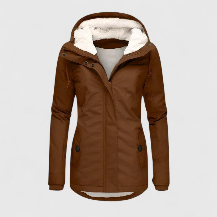 Seravia | Lange jas met capuchon