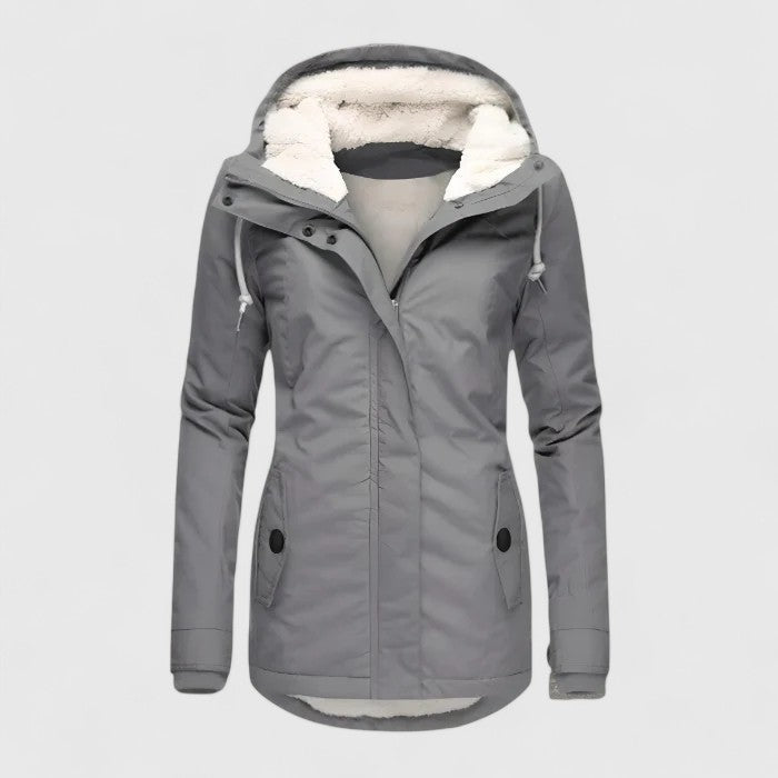 Seravia | Lange jas met capuchon