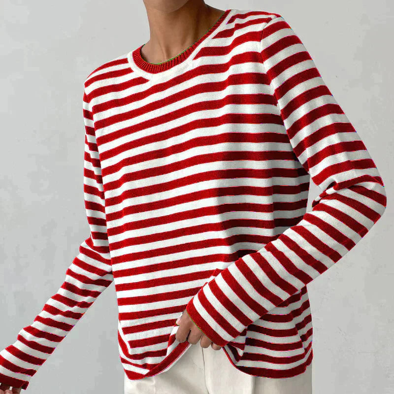 Lumi | Gestreepte zachte longsleeve