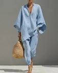 Alice | Casual tweedelige set met V-hals voor dames