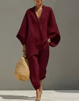 Alice | Casual tweedelige set met V-hals voor dames