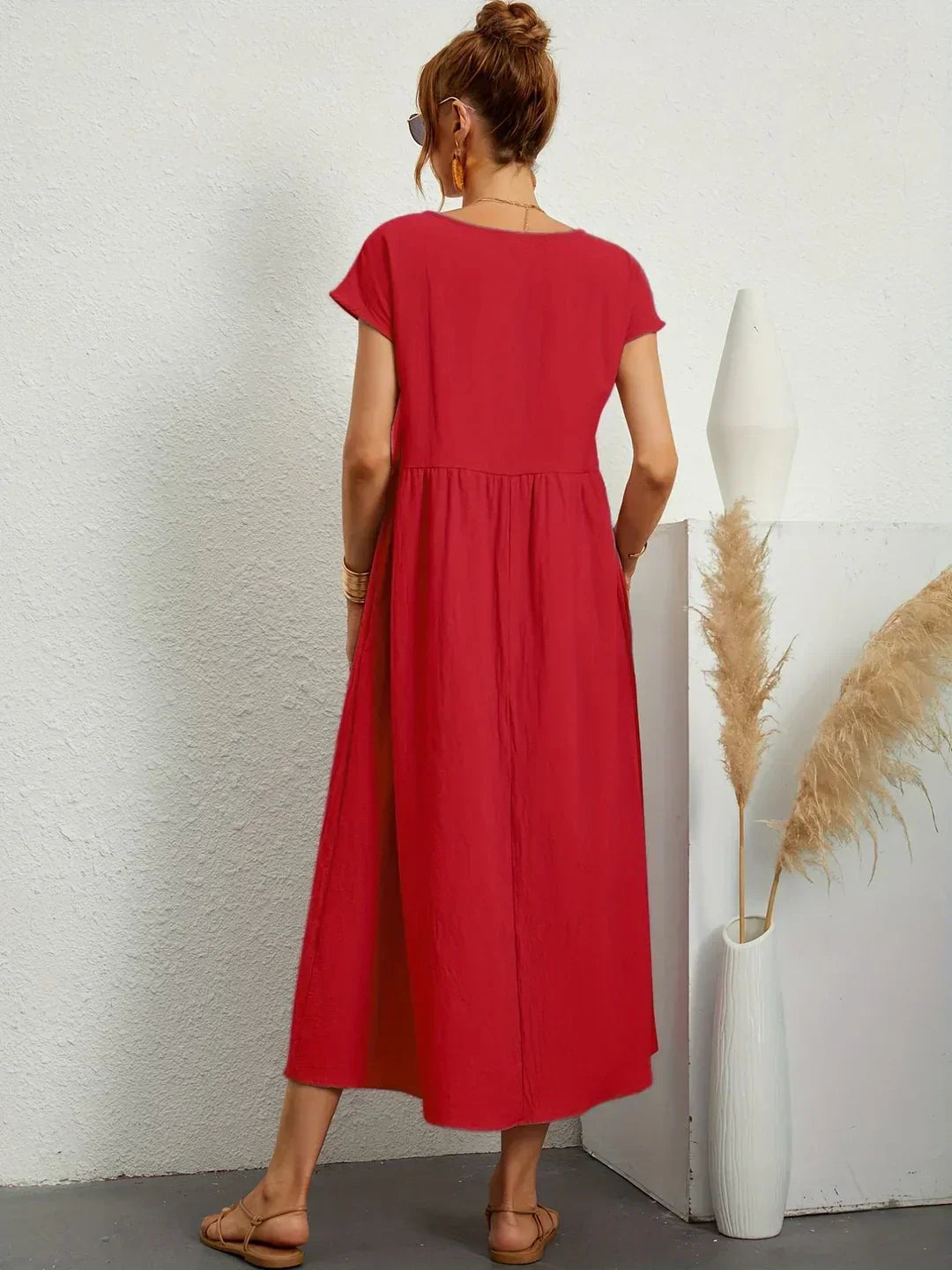 Gabrielle™ — Midi jurk met tijdloze elegante stof