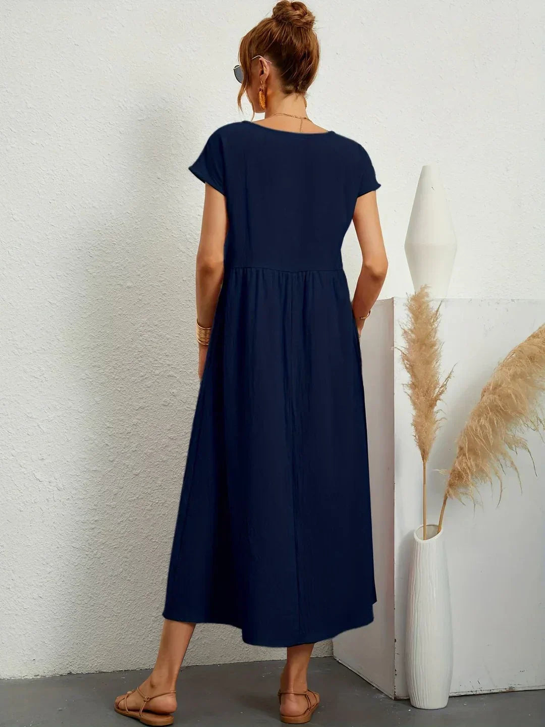 Gabrielle™ — Midi jurk met tijdloze elegante stof