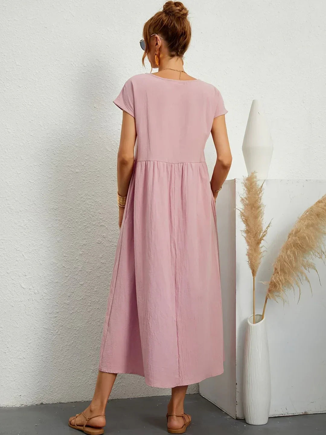 Gabrielle™ — Midi jurk met tijdloze elegante stof
