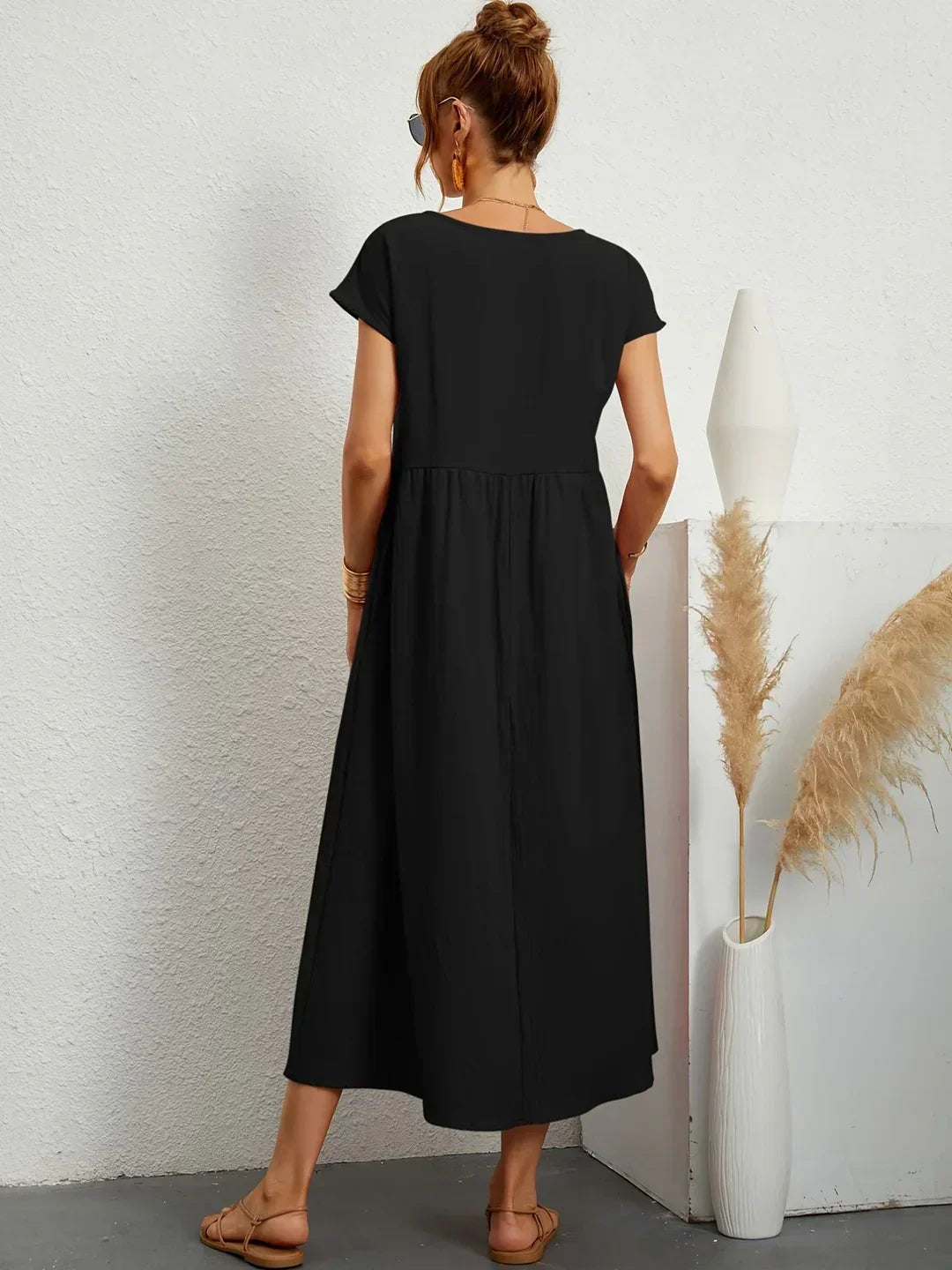 Gabrielle™ — Midi jurk met tijdloze elegante stof