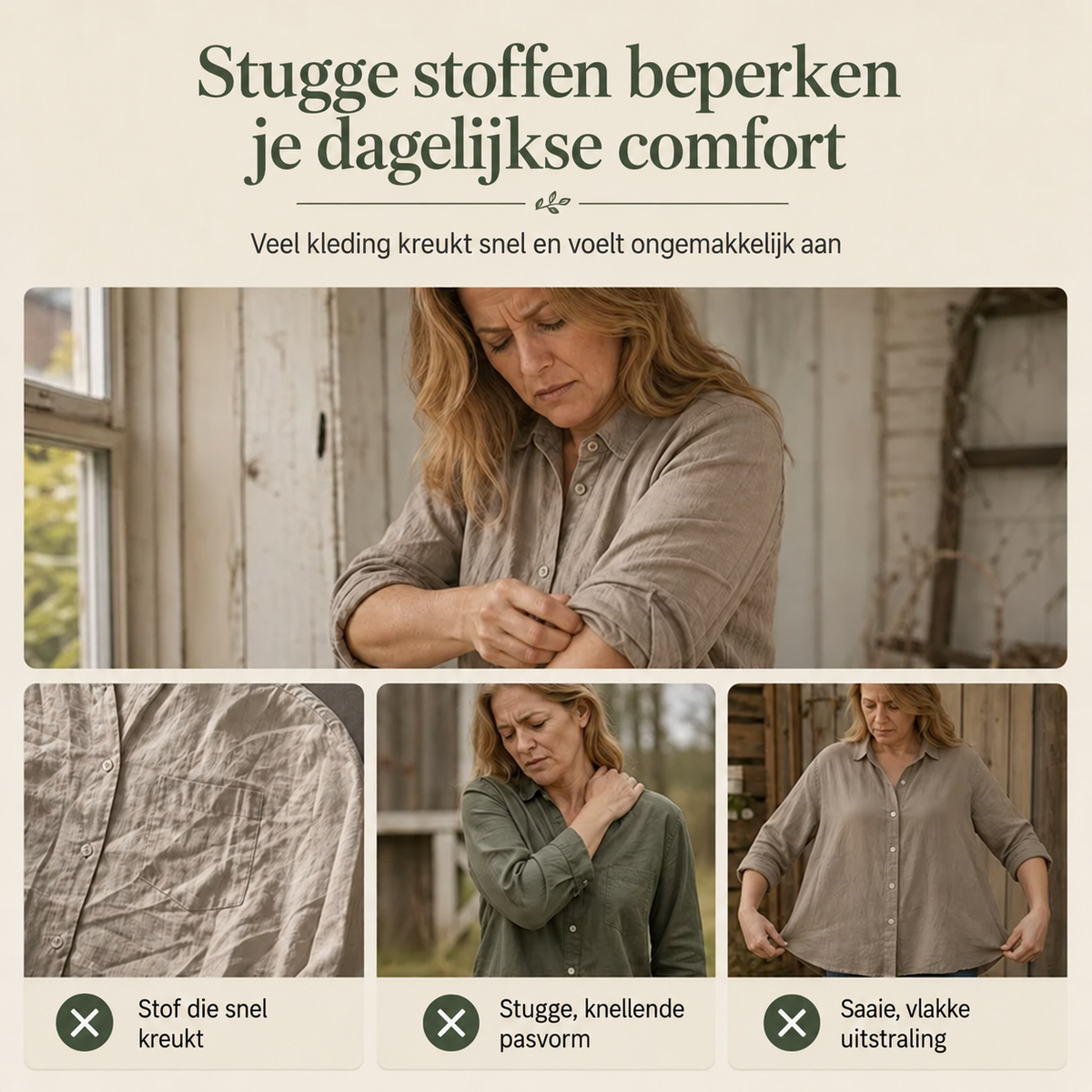 Signe | Loszittende geruite blouse
