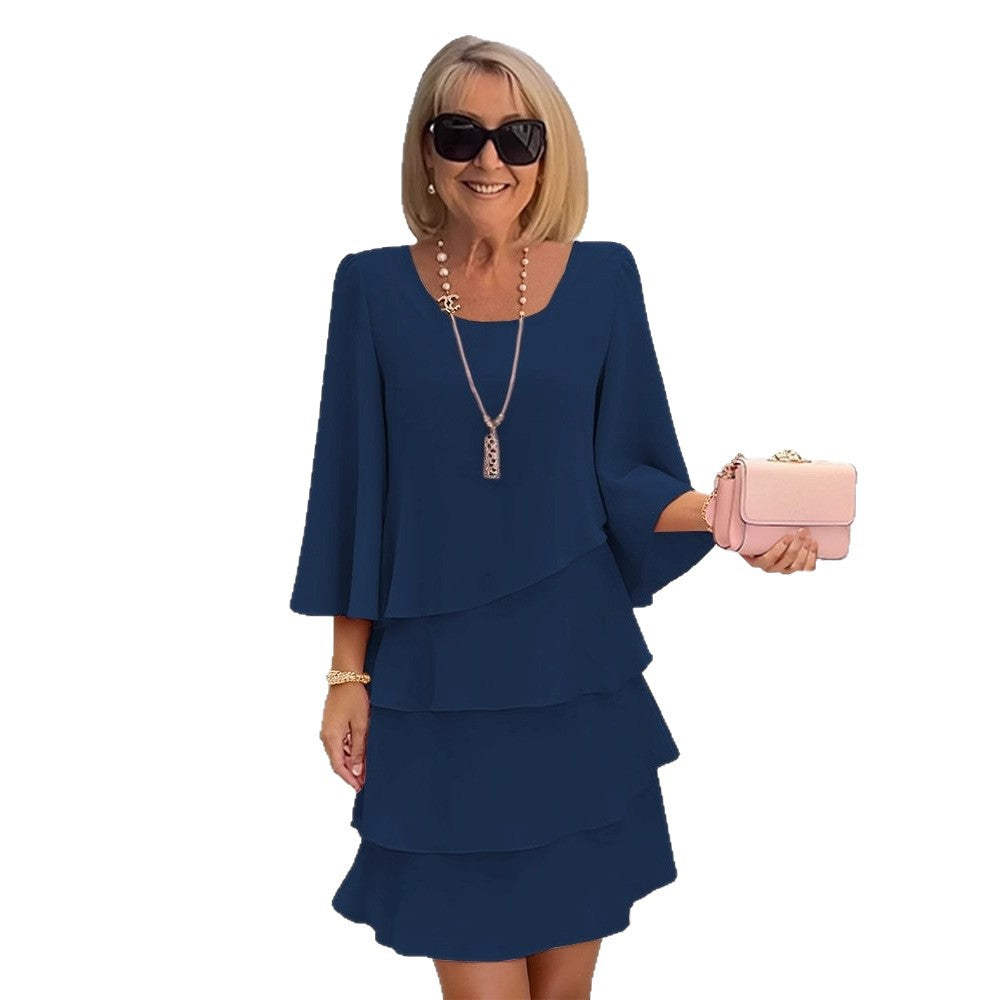 Maria – Elegante midi-jurk met volants