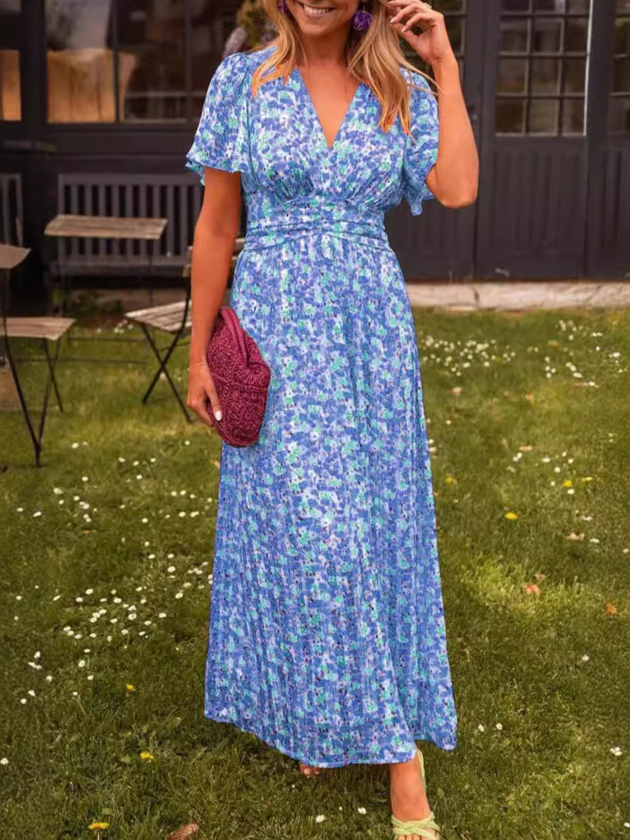Elis – Lange en luchtige jurk met bloemenprint