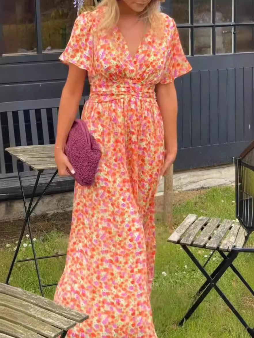 Elis – Lange en luchtige jurk met bloemenprint