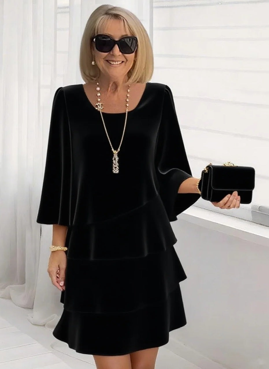 Maria – Elegante midi-jurk met volants
