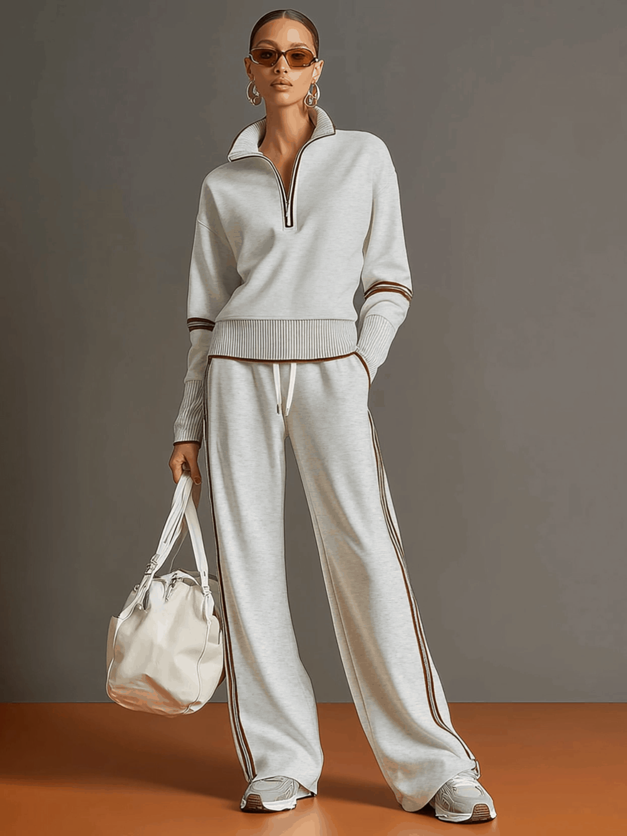 Marieke – Comfortabel set met brede pijpen