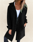 Sofia – Jas van zachte stof met knoopsluiting
