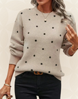 Angelique - Zachte trui met subtiele stipdetails