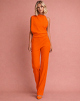 Lieke | Mouwloze Jumpsuit Met Wijde Pijpen