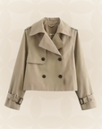 Marianne – Cropped trenchcoat jas met dubbele knopen