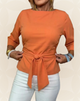 Nathalie - Stijlvolle Strik Taille Top (1+1 Gratis)
