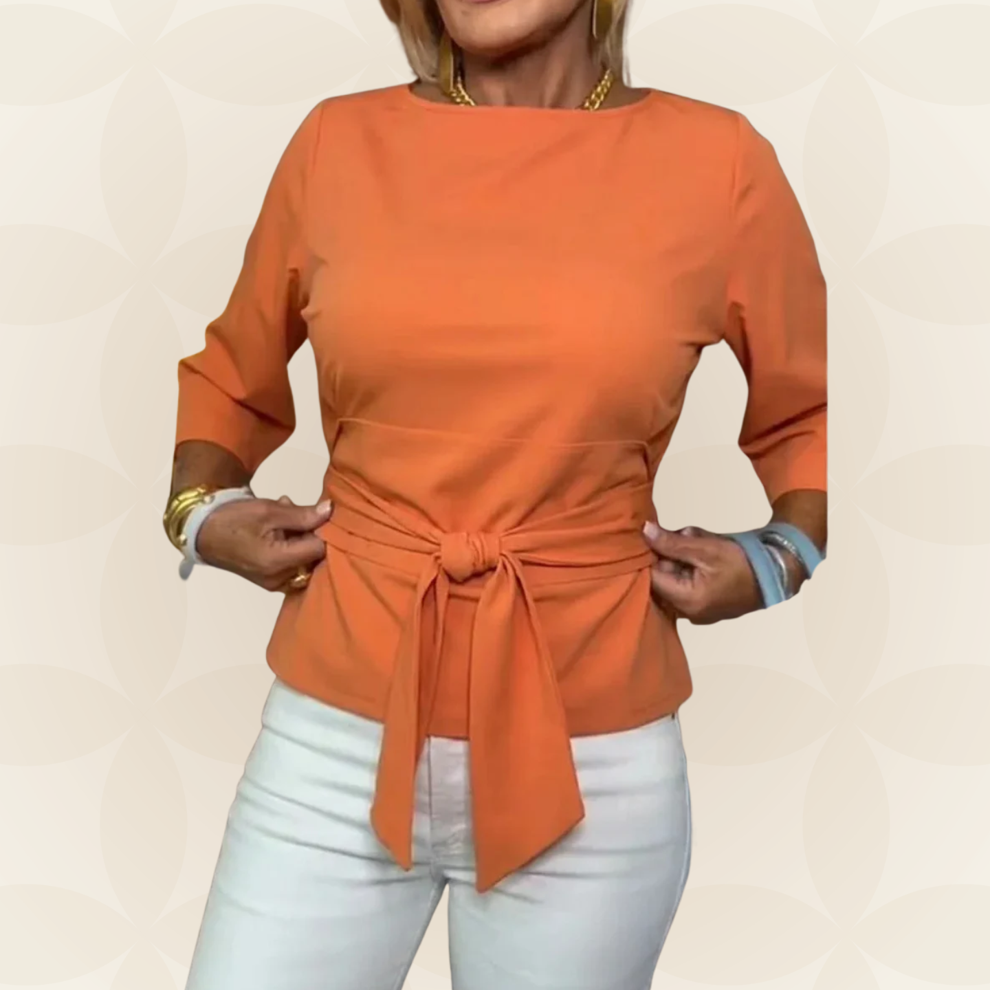 Nathalie - Stijlvolle Strik Taille Top (1+1 Gratis)