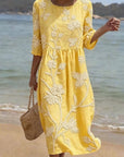 Ilse - Geborduurde Vintage Jurk