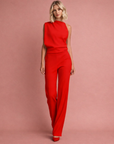Lieke | Mouwloze Jumpsuit Met Wijde Pijpen