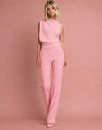Lieke | Mouwloze Jumpsuit Met Wijde Pijpen