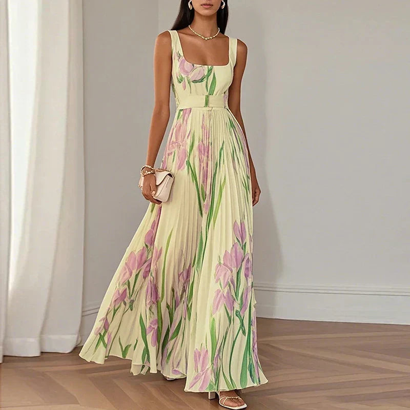 LYRA | Elegante Maxi-jurk met flatterende plooisilhouet