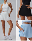 Madeleine | Geplooid broekrokje met comfy hoge taille