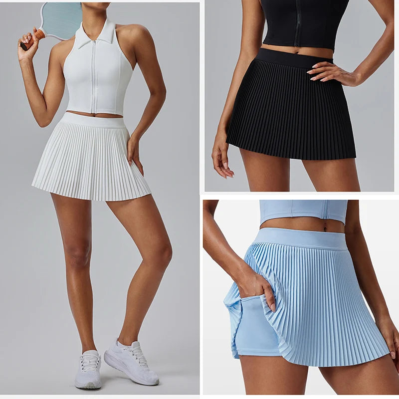 Madeleine | Geplooid broekrokje met comfy hoge taille