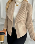 Danisha – Beige vest met ribstructuur
