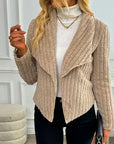 Danisha – Beige vest met ribstructuur