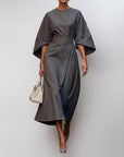 KATARZYNA | MAXI-JURK MET KIMONO-ERMEN