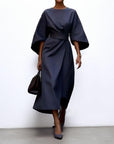 KATARZYNA | MAXI-JURK MET KIMONO-ERMEN