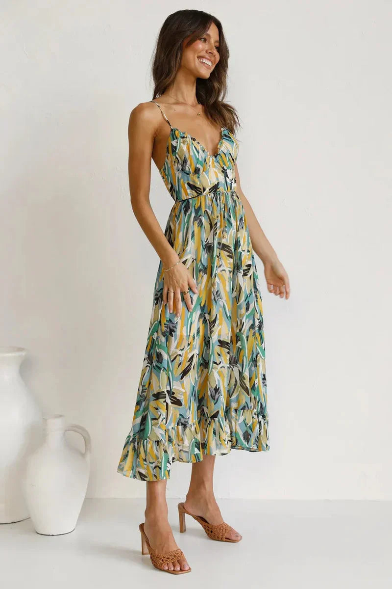 GABRIELLA | Bedrukt Zomerjurk met Verse Comfort en Zonnige Stijl