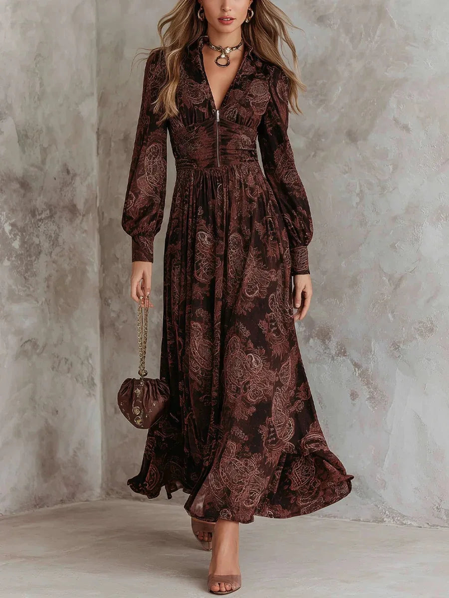 Marloes - Lange vintage jurk