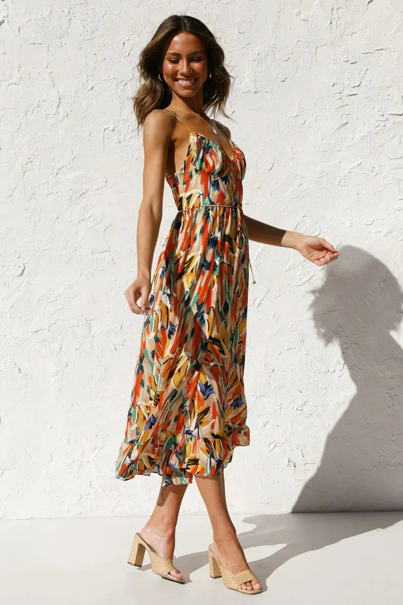 GABRIELLA | Bedrukt Zomerjurk met Verse Comfort en Zonnige Stijl