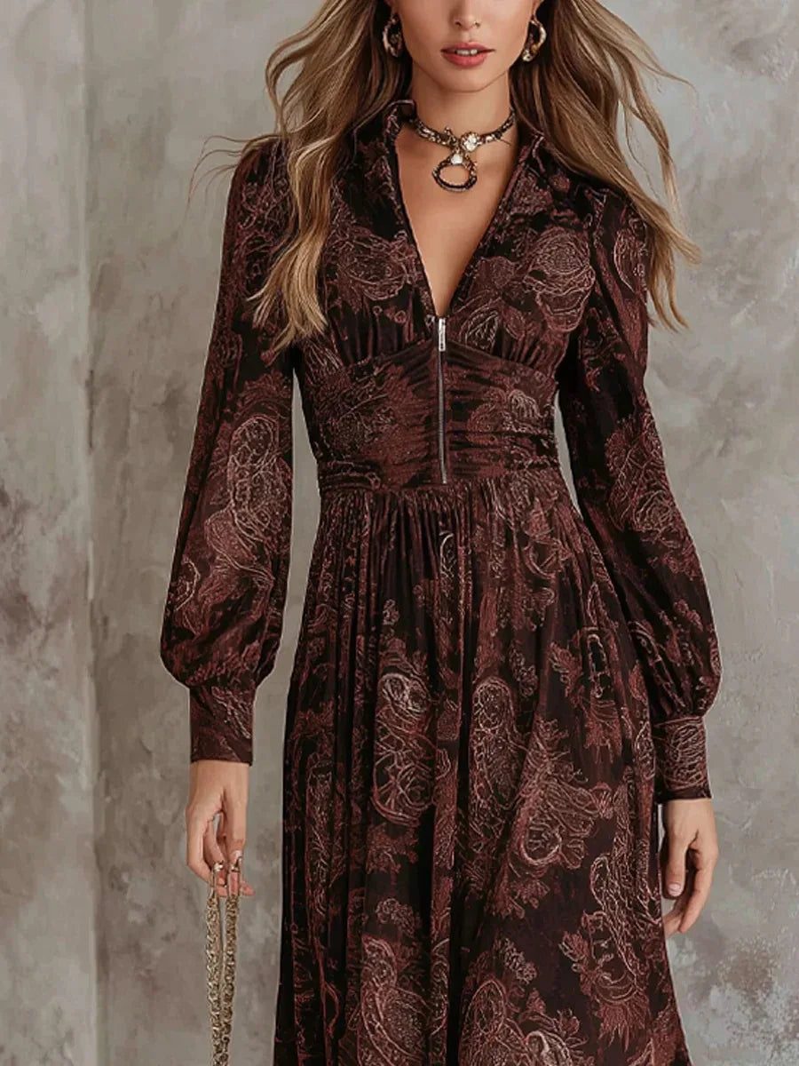 Marloes - Lange vintage jurk
