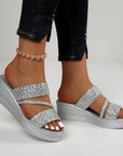 Greet | Gekleurde Gevlochten Wedge Mule