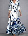 CALLA | Sculpting Floral Maxi Jurk voor elegante zelfverzekerdheid
