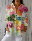 Lily™ | Watercolor Dreams Blouse | Lichtgewicht ademende blouse met lentepatronen
