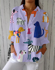 Rachel™ | Bloom Meadow Blouse | Lichte blouse met lentepatronen en comfortabele pasvorm