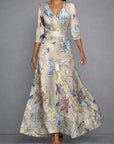 CALLA | Sculpting Floral Maxi Jurk voor elegante zelfverzekerdheid