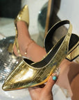 Olga - Elegante vierkante hak schoenen