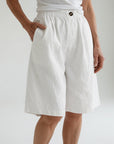 Wandeline™ — Korte ruime elastische taille comfortabele natuurlijke zomerbroek