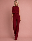 Lieke | Mouwloze Jumpsuit Met Wijde Pijpen
