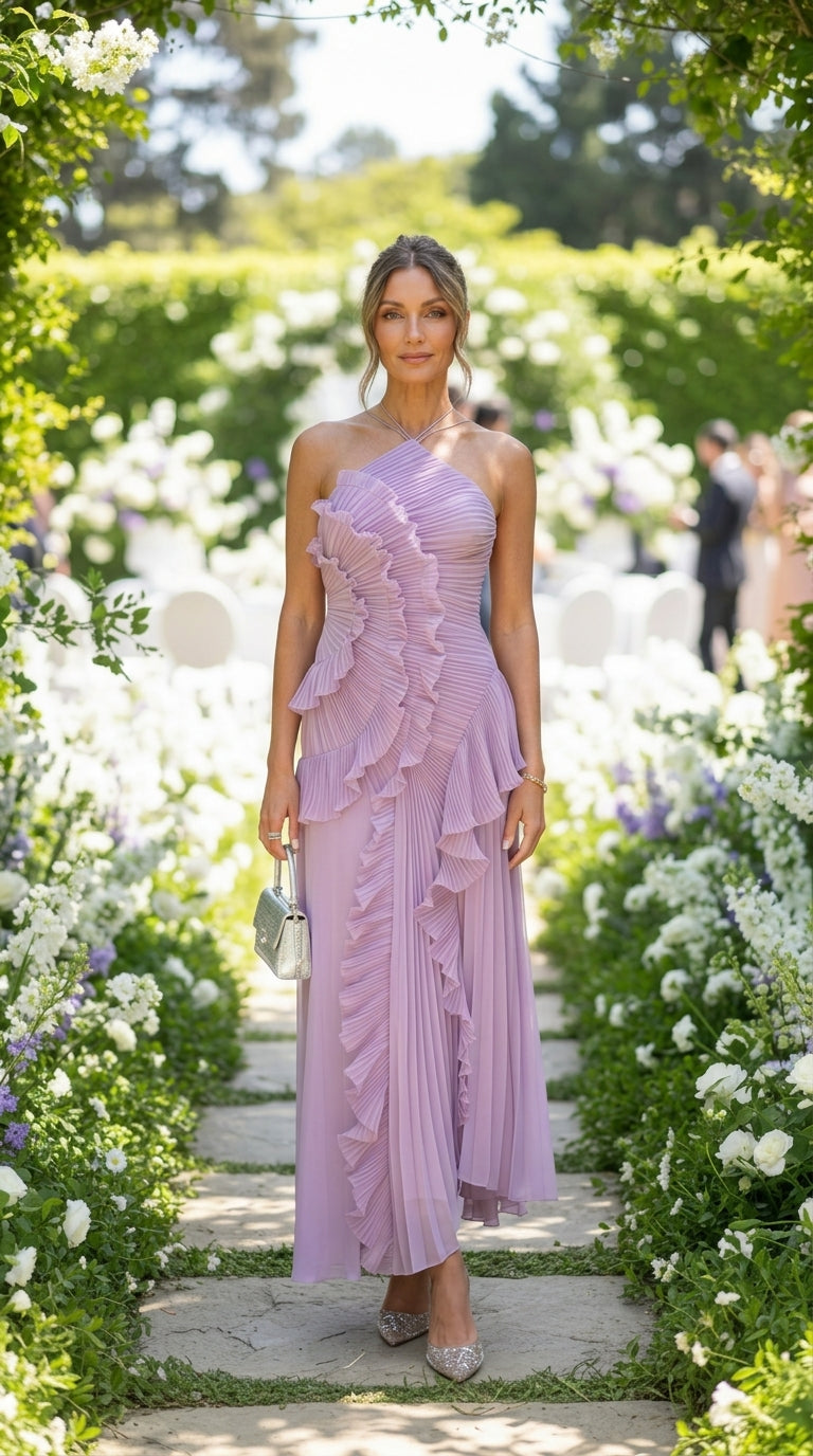 ELISIA | Elegante Maxi Jurk met Volants - BEPERKTE EDITIE